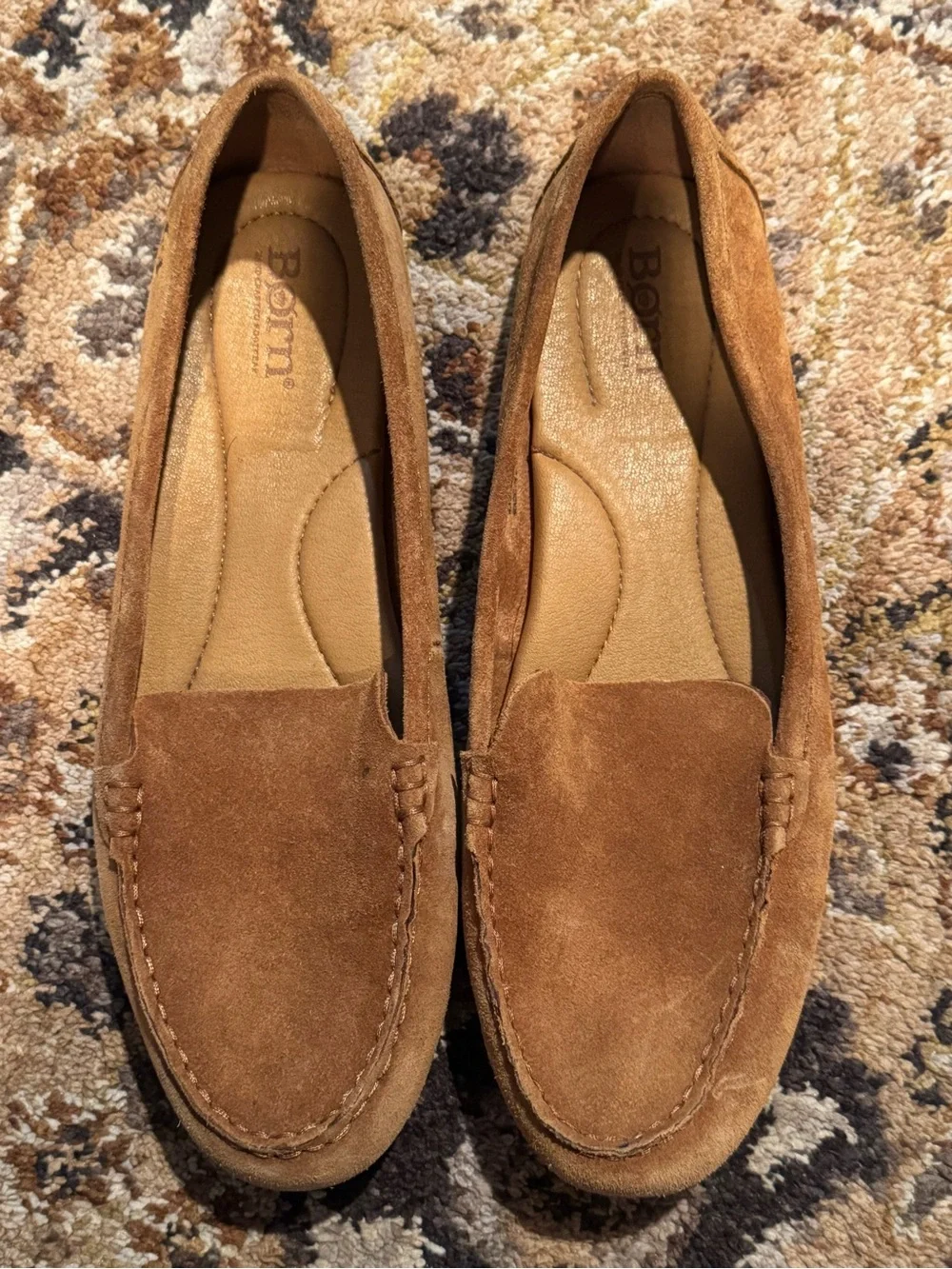 Born Women's Tan Suede Moccasin Loafers size 9